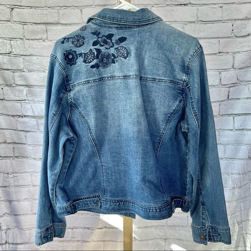 Style & Co Embroidered Denim Jacket